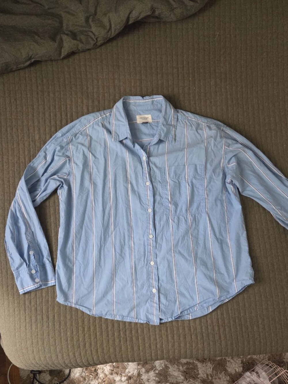 Oversized Striped Button Down